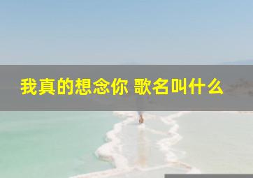 我真的想念你 歌名叫什么